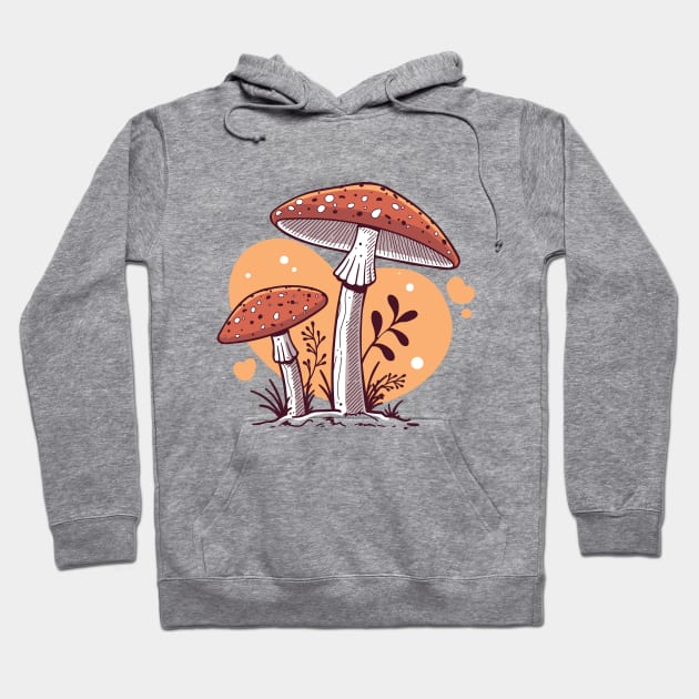 Amanita Muscaria Cottagecore Aesthetic Hoodie by zoljo